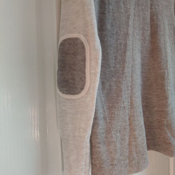 Banana Republic Alpaca/Nylon/Wool Blend L Sleeve Elbow Patch Pullover M - Picture 8 of 11